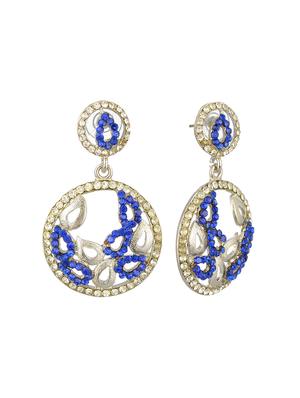 blue metal drop earring - 17622281 - Standard Image - 2