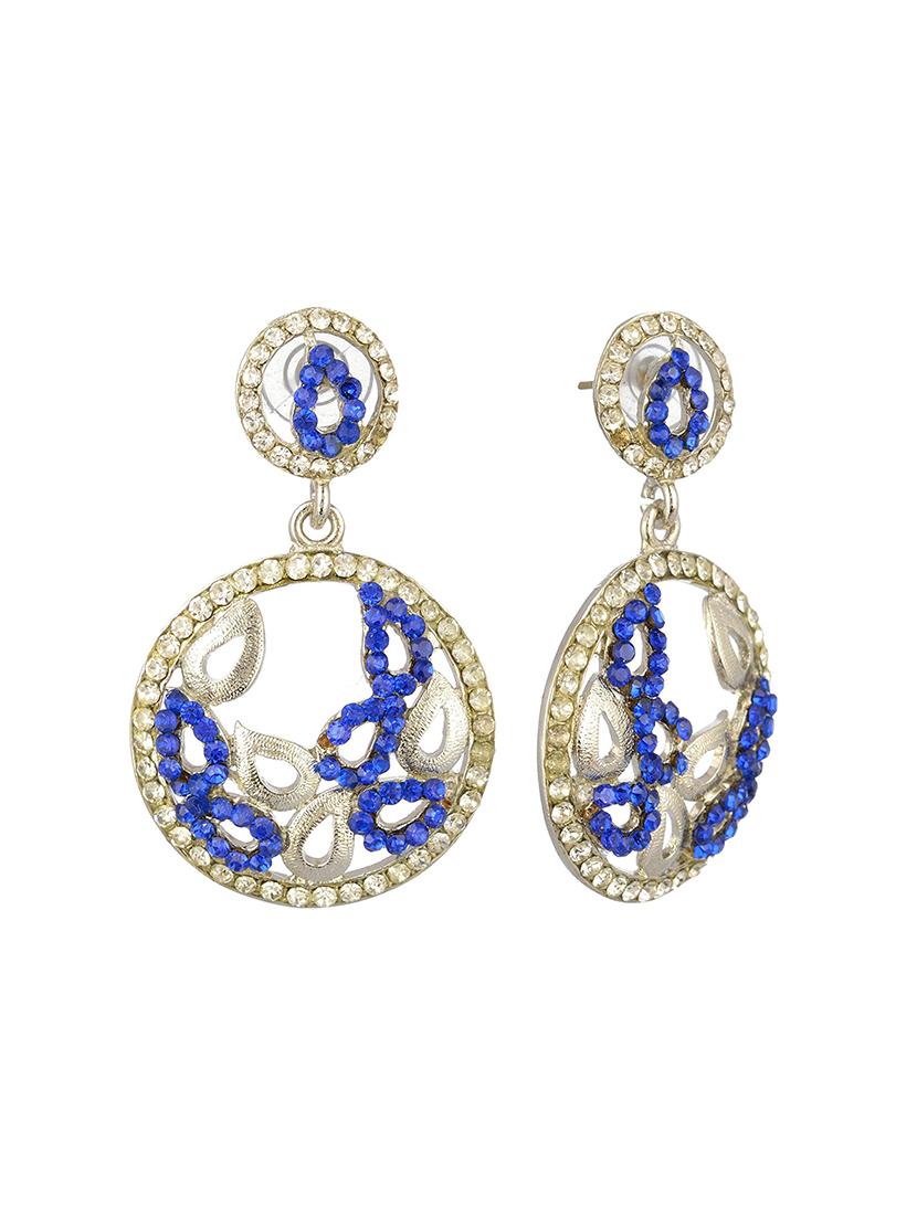 blue metal drop earring - 17622281 - Zoom Image - 2