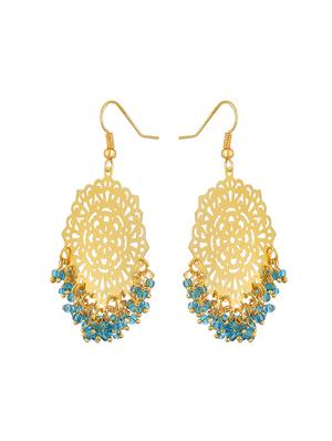 green metal drop earring - 17622336 - Standard Image - 2