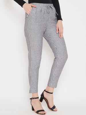 high rise flat front trouser - 17622425 - Standard Image - 2