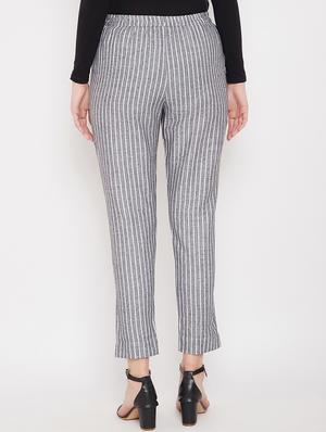 high rise flat front trouser - 17622425 - Standard Image - 3