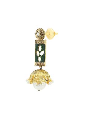 green metal necklaces and earring - 17622455 - Standard Image - 3