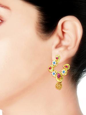 multi colored metal necklaces and earring - 17622464 - Standard Image - 5