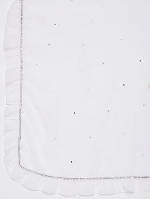 offwhite poly georgette plain dupatta - 17622581 - Standard Image - 3
