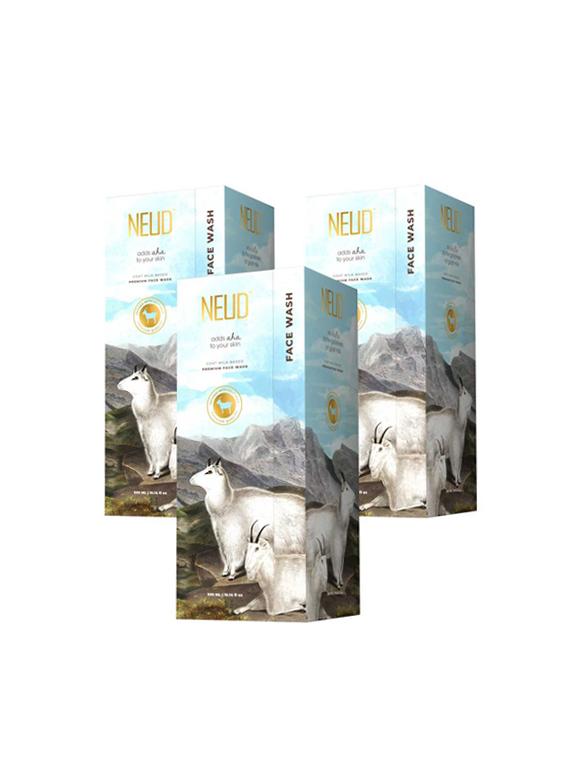neud goat milk premium face wash for men & women - 3 packs (300ml each) - 17622644 - Zoom Image - 2