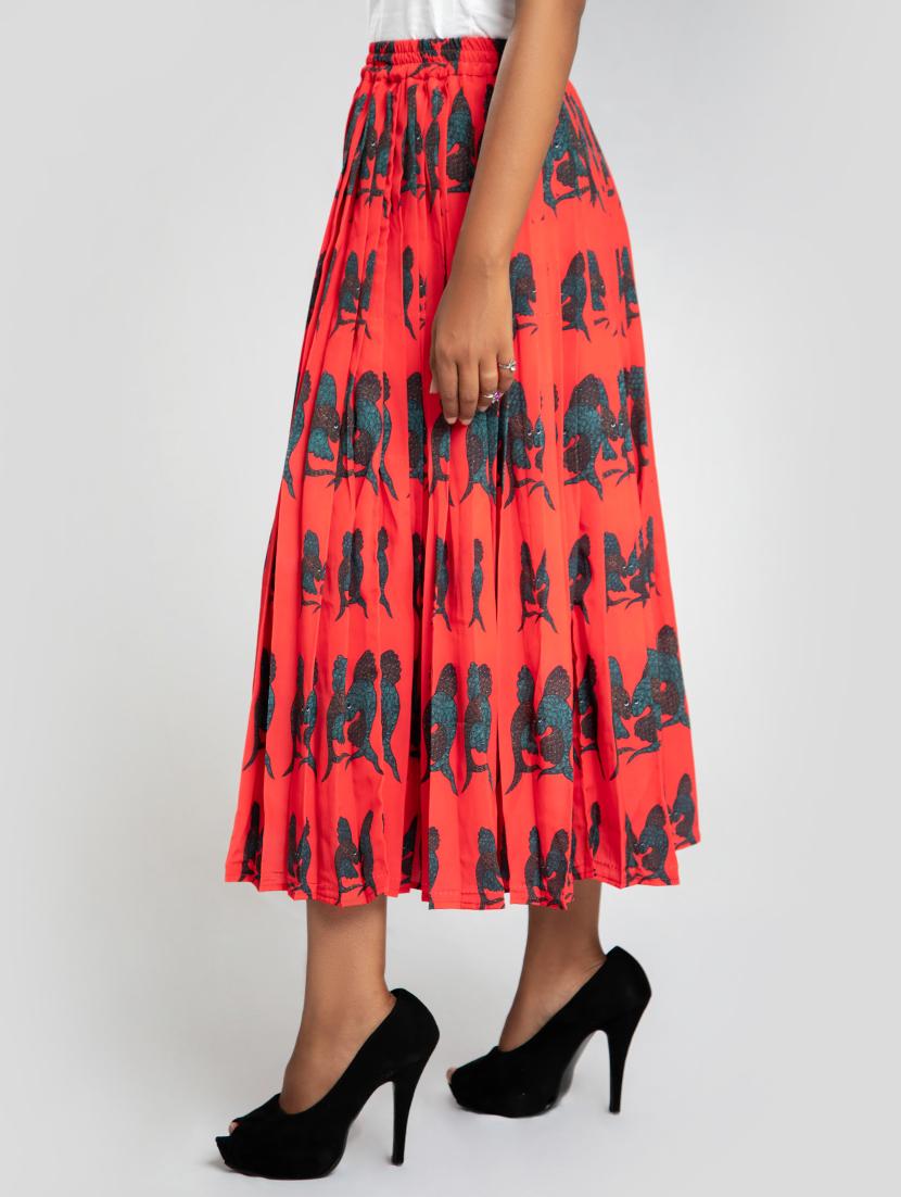 high rise pleated skirt - 17622665 - Zoom Image - 2