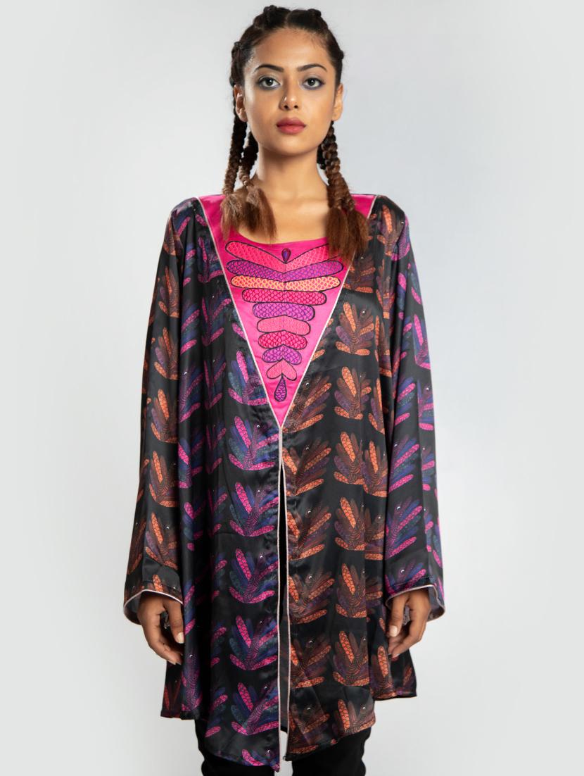 front slit printed tunic - 17622667 - Zoom Image - 1