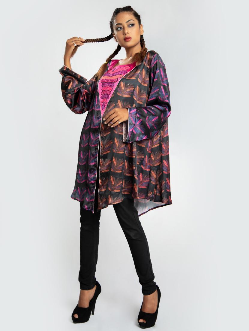 front slit printed tunic - 17622667 - Zoom Image - 3