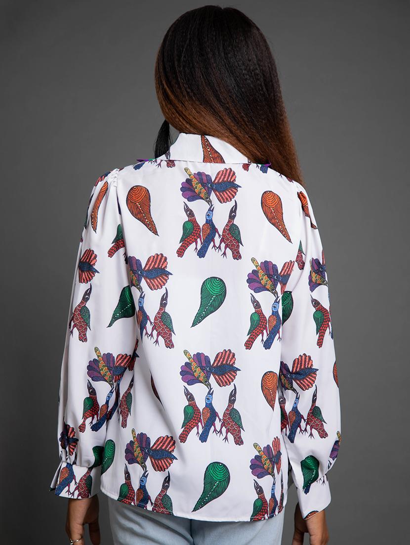 bishop sleeves printed top - 17622678 - Zoom Image - 3