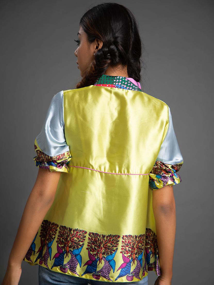 mandarin neck a-line top - 17622682 - Zoom Image - 3