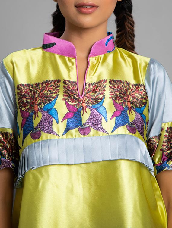mandarin neck a-line top - 17622682 - Zoom Image - 4