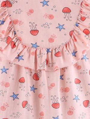 pink cotton frock - 17622826 - Standard Image - 3