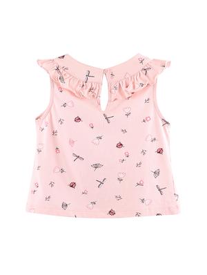 pink cotton ruffled top - 17622840 - Standard Image - 2