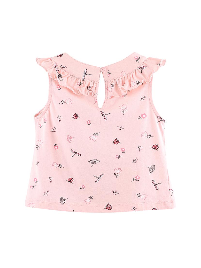 pink cotton ruffled top - 17622840 - Zoom Image - 2