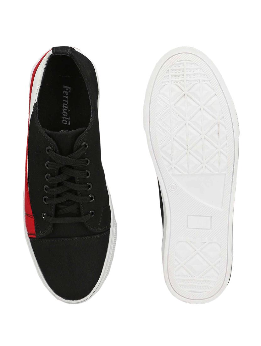 black canvas lace up sneakers - 17622906 - Zoom Image - 3
