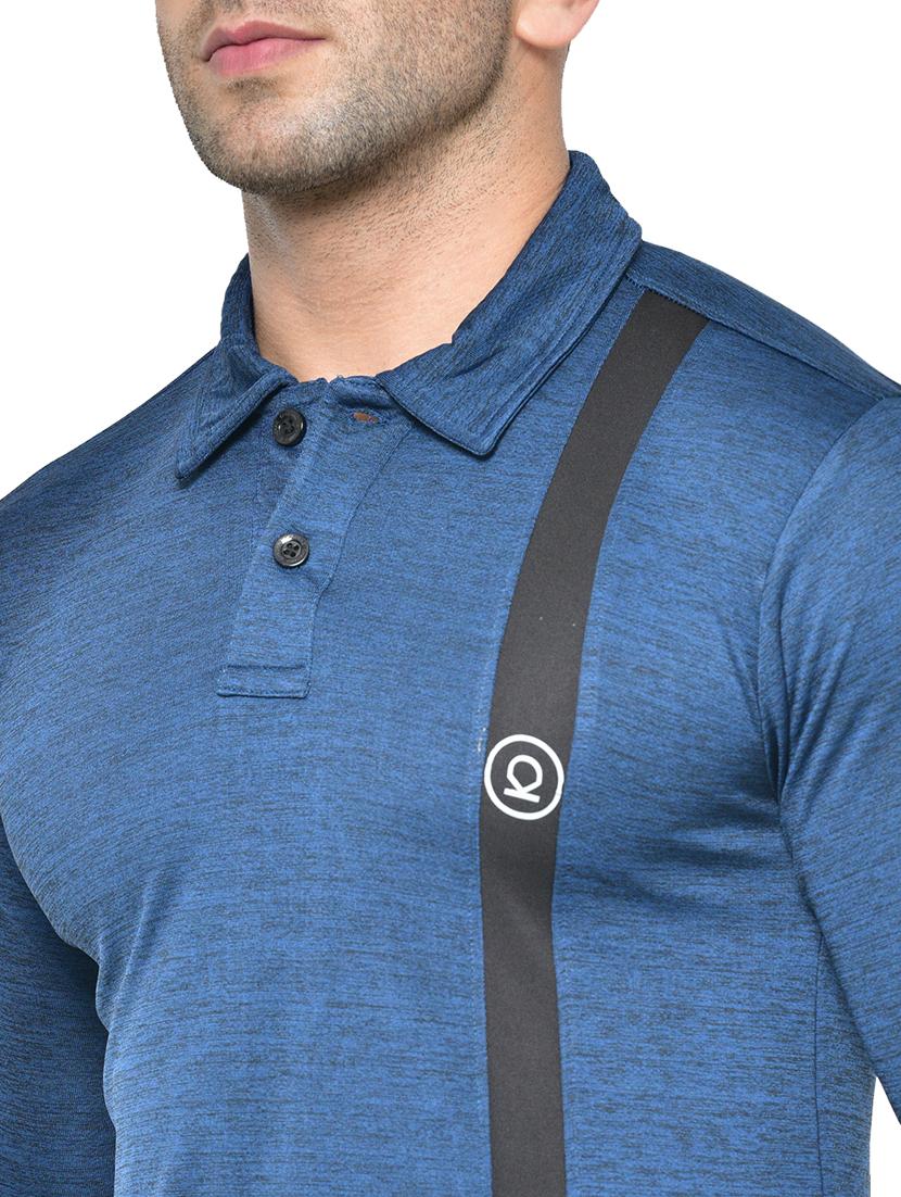 blue printed polo t-shirt - 17623095 - Zoom Image - 5