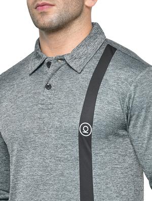 grey printed polo t-shirt - 17623096 - Standard Image - 5