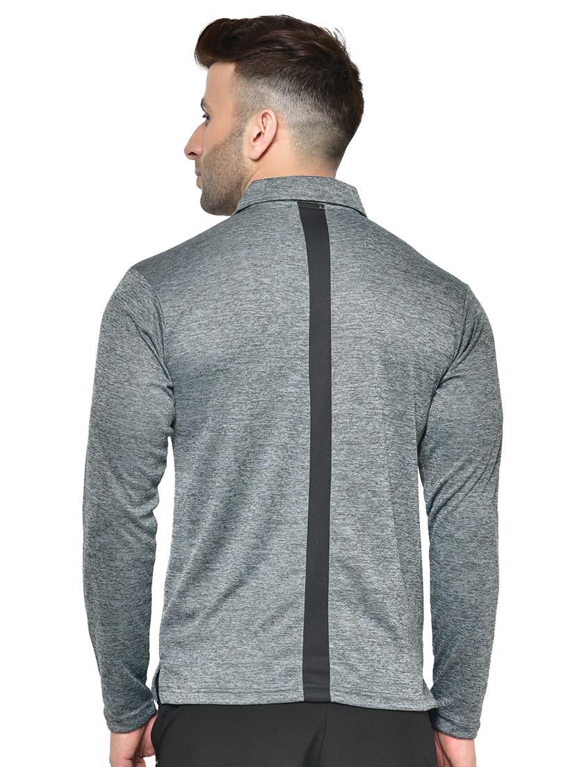 grey printed polo t-shirt - 17623096 - Zoom Image - 3