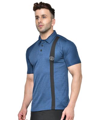 navy blue printed polo t-shirt - 17623112 - Standard Image - 2