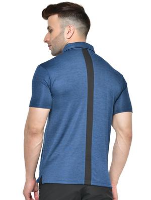 navy blue printed polo t-shirt - 17623112 - Standard Image - 3