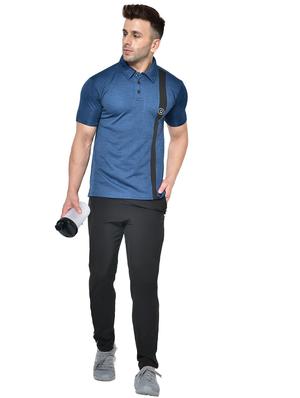 navy blue printed polo t-shirt - 17623112 - Standard Image - 4