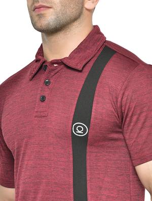 maroon printed polo t-shirt - 17623114 - Standard Image - 5