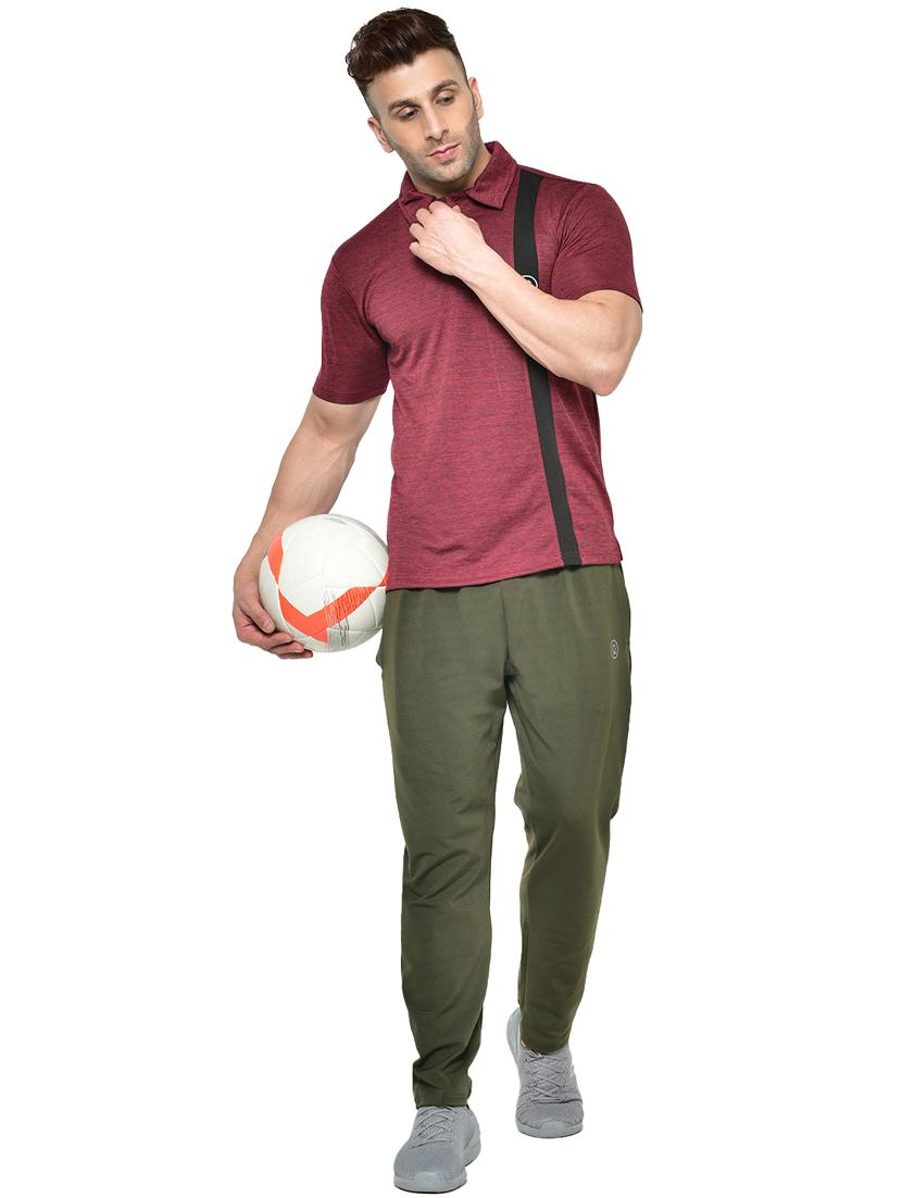 maroon printed polo t-shirt - 17623114 - Zoom Image - 4