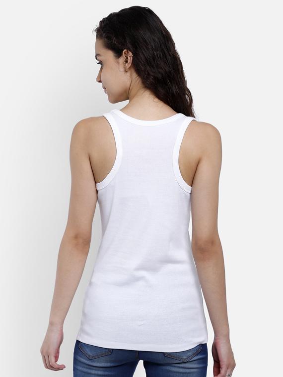 white cotton blend tank top - 17623172 - Zoom Image - 3