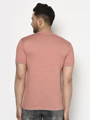 peach solid t-shirt - 17623378 - Standard Image - 3