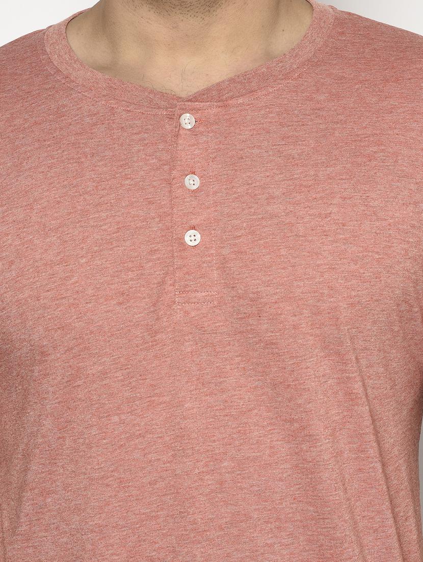 peach solid t-shirt - 17623378 - Zoom Image - 5