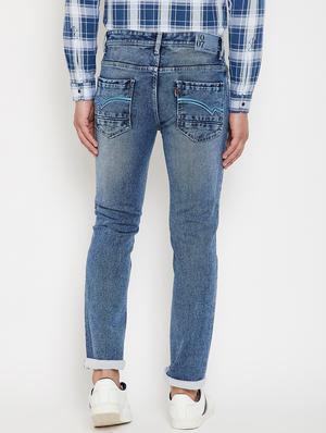 blue light washed denim jeans - 17623942 - Standard Image - 3