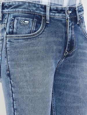 blue light washed denim jeans - 17623942 - Standard Image - 5