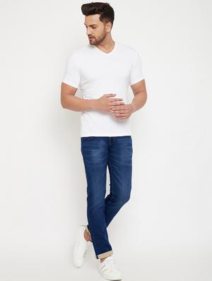 blue light washed denim jeans - 17623943 - Standard Image - 4