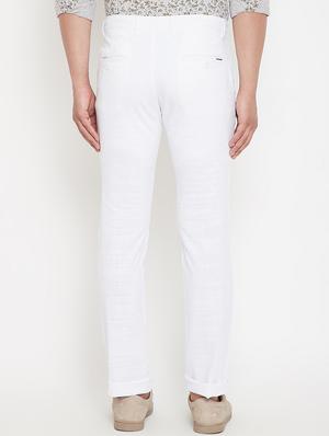 white solid chinos - 17623952 - Standard Image - 3