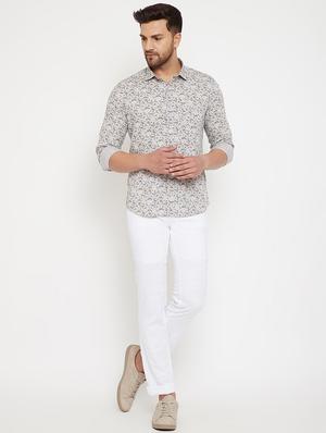 white solid chinos - 17623952 - Standard Image - 4