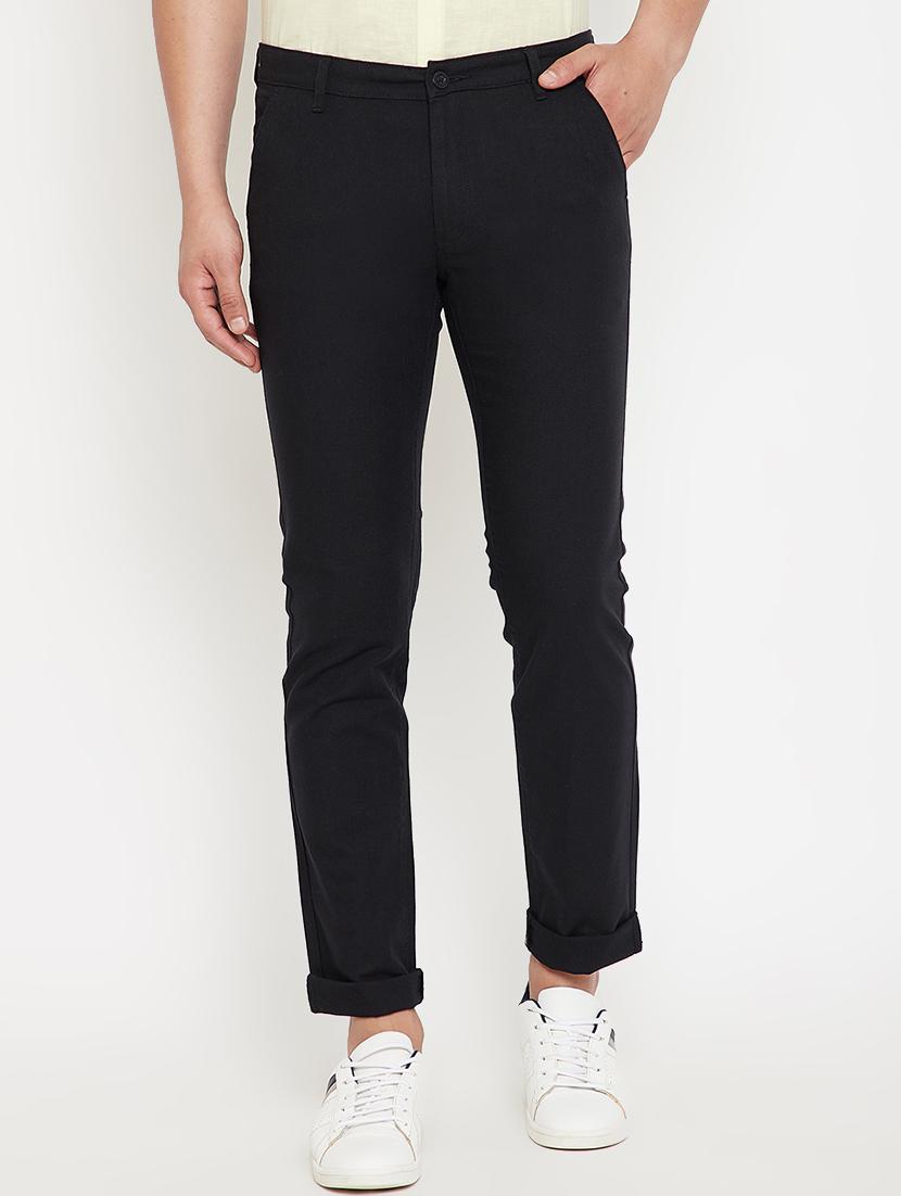 black solid chinos - 17623953 - Zoom Image - 1
