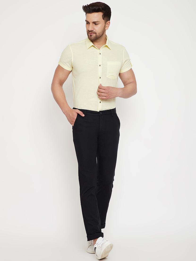 black solid chinos - 17623953 - Zoom Image - 4