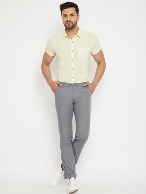 grey solid chinos - 17623954 - Standard Image - 4