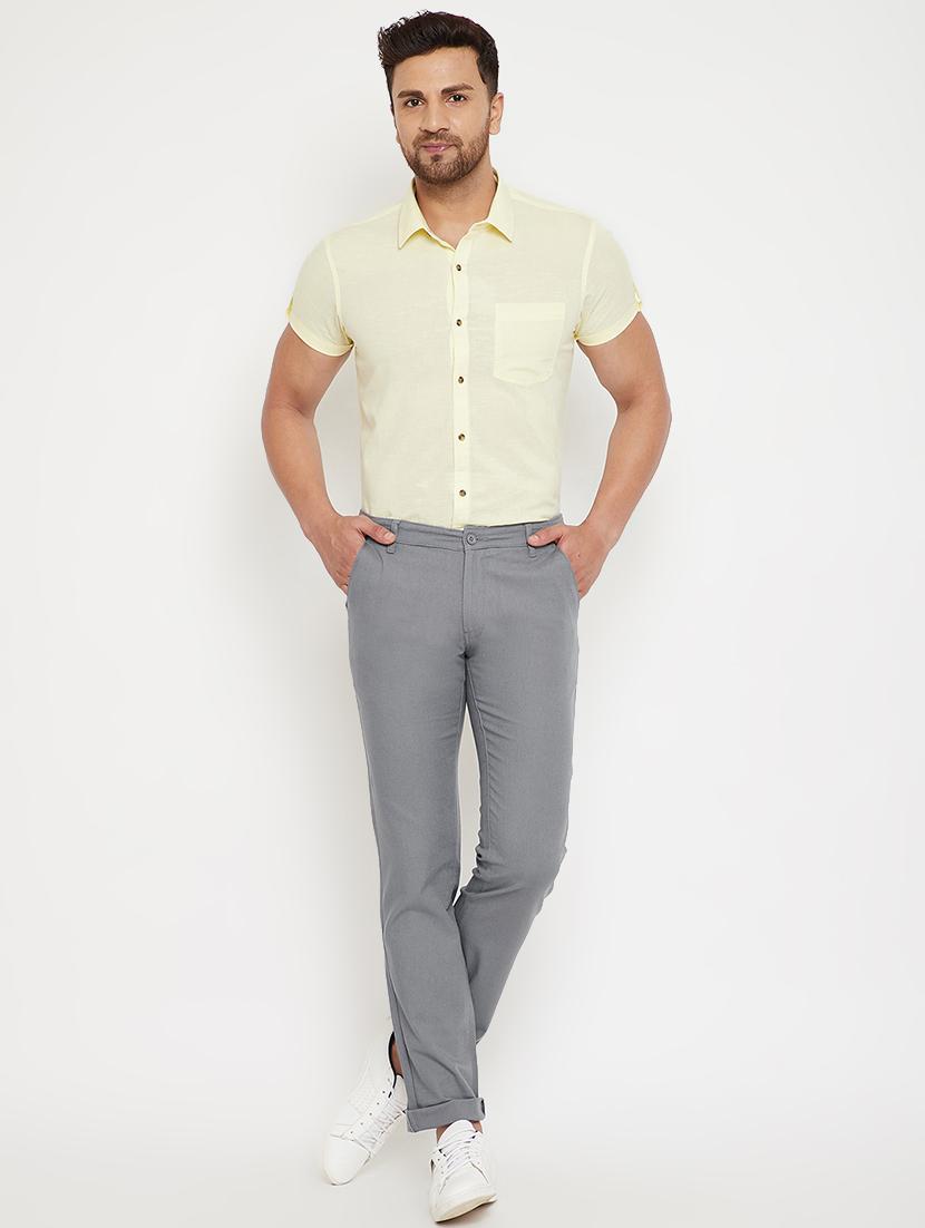 grey solid chinos - 17623954 - Zoom Image - 4