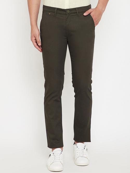 green solid chinos - 17623960 - Standard Image - 1