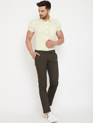 green solid chinos - 17623960 - Standard Image - 4