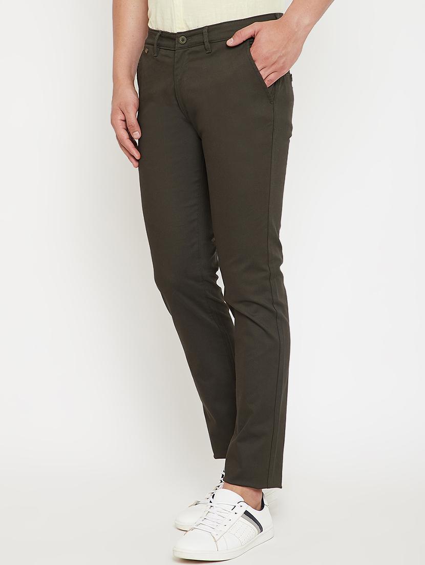 green solid chinos - 17623960 - Zoom Image - 2