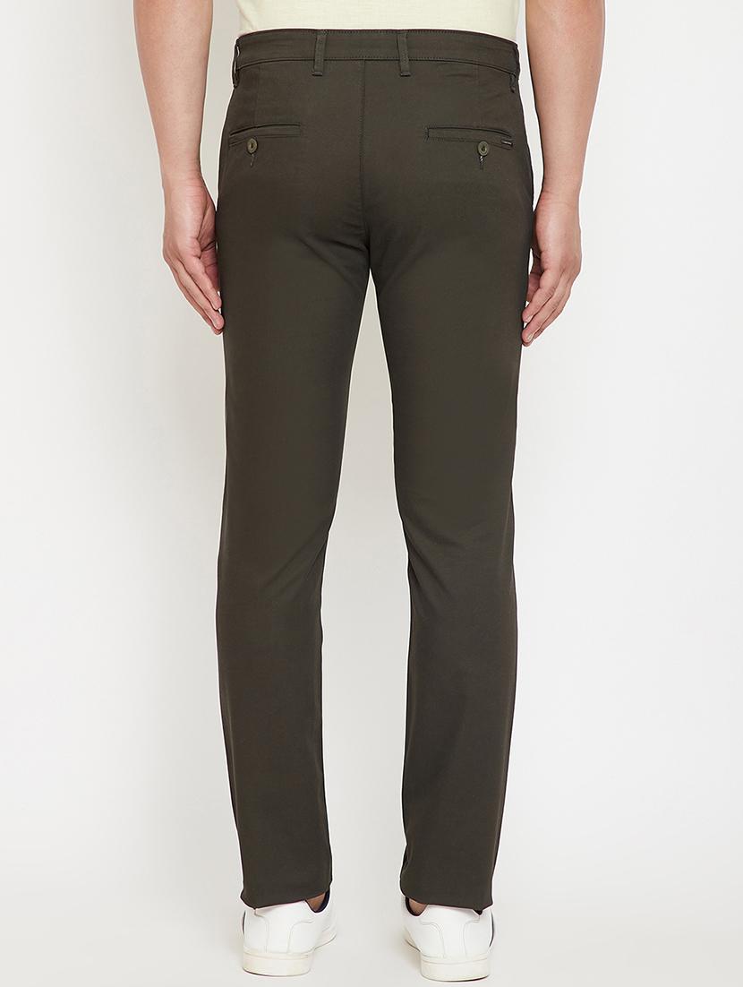 green solid chinos - 17623960 - Zoom Image - 3