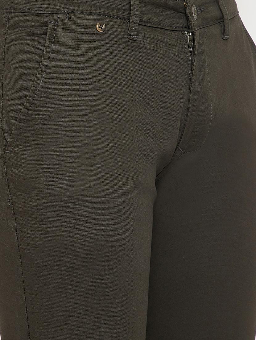 green solid chinos - 17623960 - Zoom Image - 5