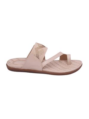 beige synthetic slip on sandals - 17624204 - Standard Image - 2