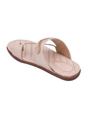beige synthetic slip on sandals - 17624204 - Standard Image - 3