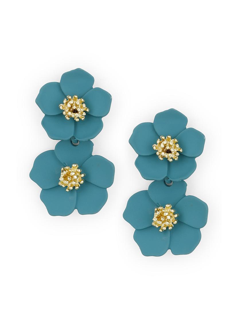 green metal drop earring - 17624391 - Zoom Image - 2