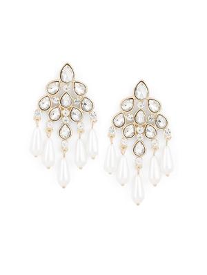 silver metal drop earring - 17624396 - Standard Image - 2