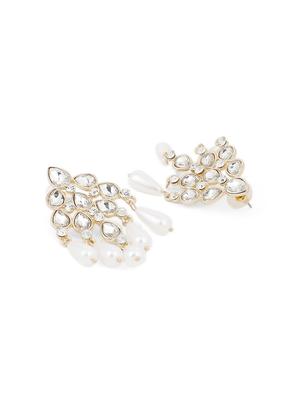 silver metal drop earring - 17624396 - Standard Image - 3