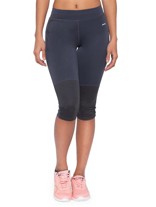 grey solid sports capri - 17624506 - Standard Image - 1